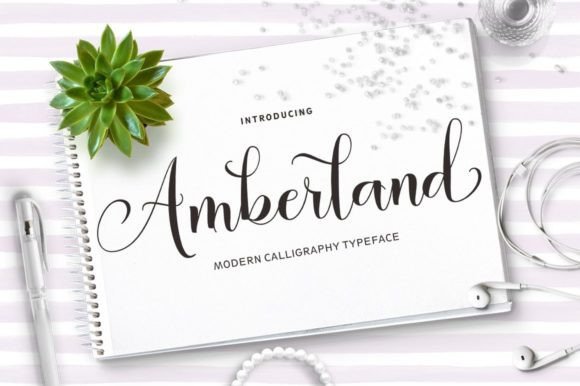 Amberland: A Modern Script Font for Elegant Editorial Design