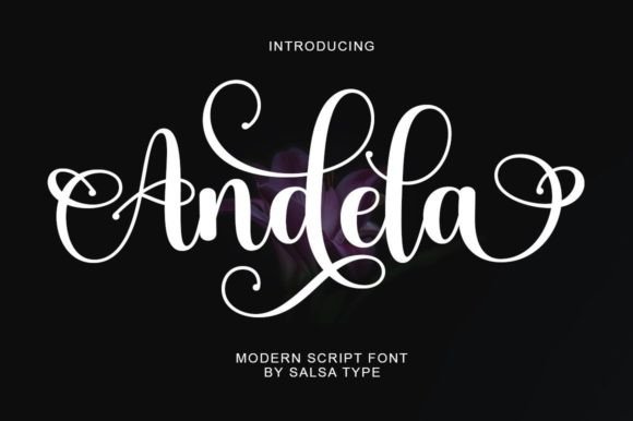Andela: A Romantic Script Font for Modern Web Design and Digital Branding