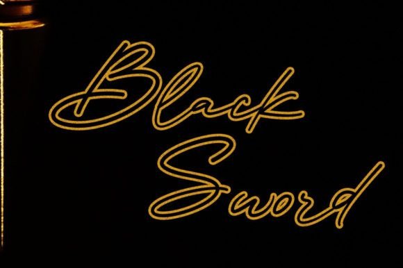 Black Sword: A Bold Script Amp Font for Modern Marketing Campaigns