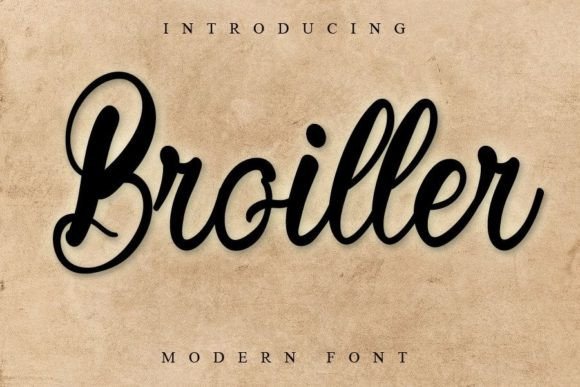 Broiller: A Fresh Script Font for Impactful Digital Marketing Designs