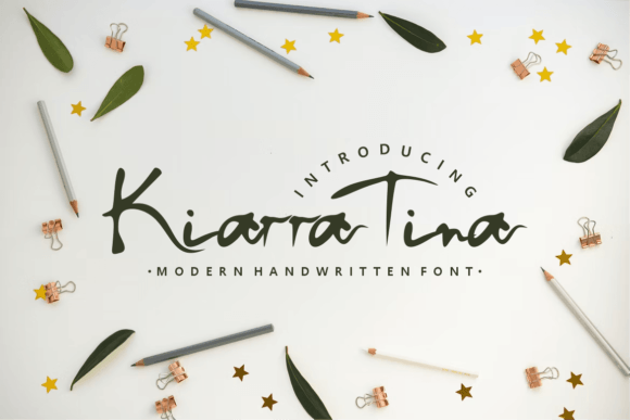 Kiarra Tina: A Handwritten Font for Elegant Craft and Product Design