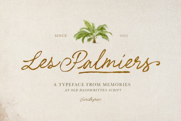 Les Palmiers: A Vintage Rough Script Font That Elevates Brand Identity