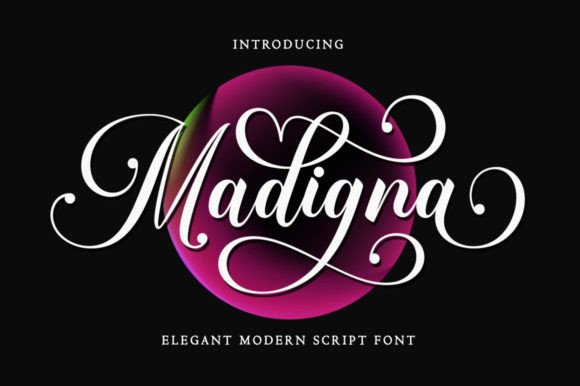 Madigna: A Charming Script Font for Elegant Editorial Design