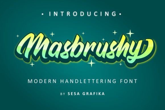 Masbrushy: A Bold Handwritten Font for Crafters and Makers