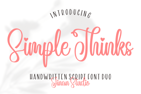 Simple Thinks: A Delicate Font Duo for Handmade Labels, Invitations & More