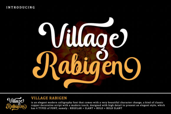 Village Rabigen: A Modern Script Font for Elegant Web Design